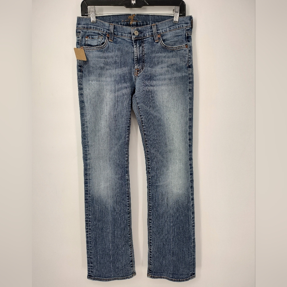 7 For All Mankind Women's Blue Bootcut Jeans Size 30